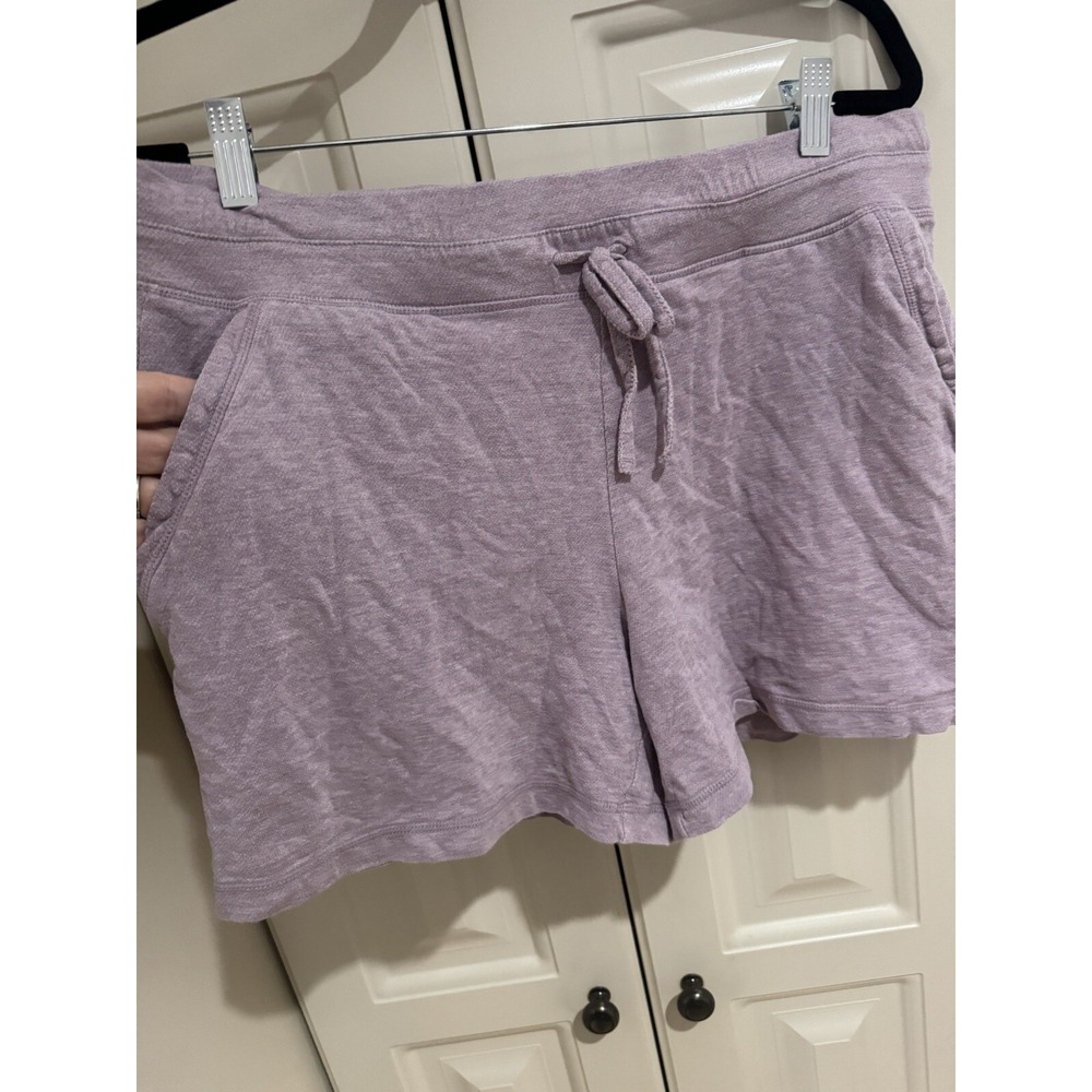 Womens 32 Degrees Cool Jersey Shorts Size Large Mauve Drawstring Athletic EUC